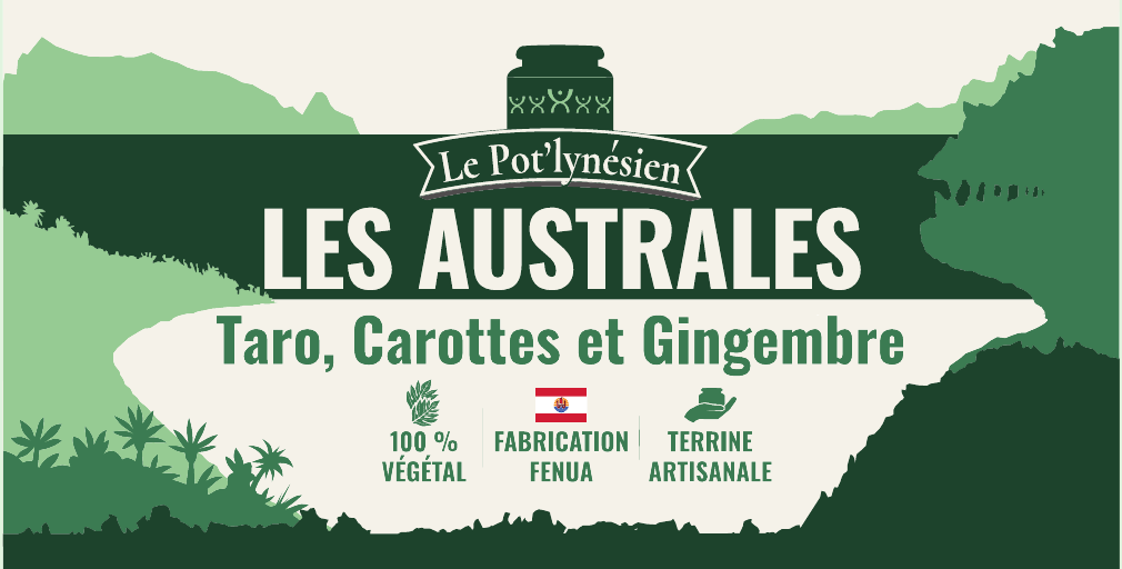 Les Australes spread, taro, carrots and ginger